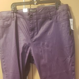 Plus-size seven 7 skinny coated jeans NWT